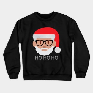ho hipster Santa Claus ugly christmas Crewneck Sweatshirt